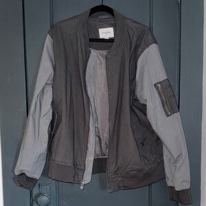 Goodfellow & Co Charcoal and Light Gray Bomber Jacket
